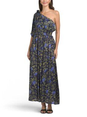 BEYOND BY VERA Carla One Shoulder Printed Dress